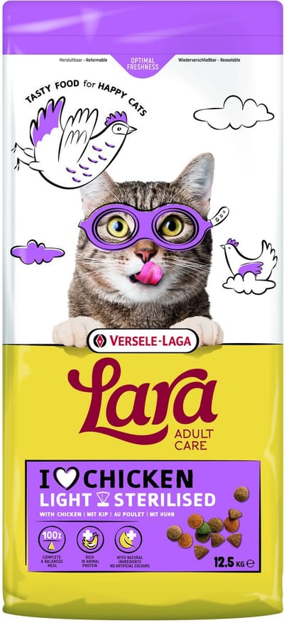 Lara Adult Care Light Sterilised Kip - Kattenvoer - 12.5 kg