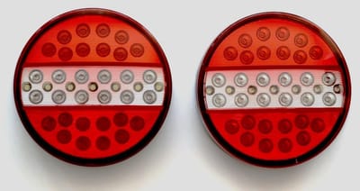 Ronde Universele LED Stop/Markeringslampen voor Vrachtwagen, Aanhanger en Caravan (2 Stuks)