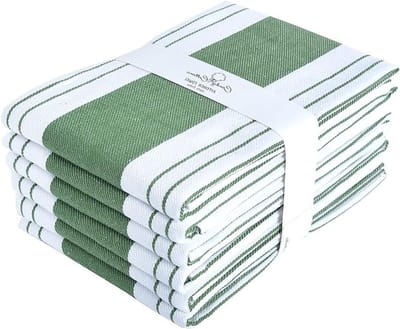 Keukenvaatdoeken Set - Keukendoeken Theedoeken - Afwas Drogen - 100% Katoen - 18x28 cm - Groen