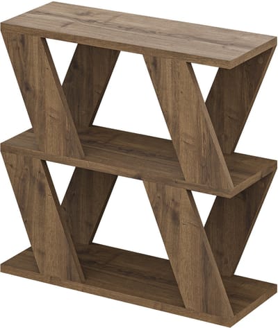 Hocus Picus Bijzettafel Smal 2 Planken - Donker Eiken - 21x56 cm