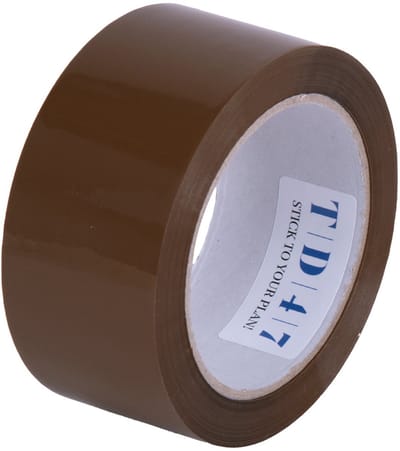TD47 Verpakkingstape PP low noise Premium 48mm x 66m Bruin