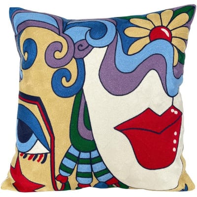 Résumé Van Gogh Miaou Broderie Complète Broderie Picasso Housse de Coussin Chevet Voiture Coussin 45 * 45Cm (Pillowcase)