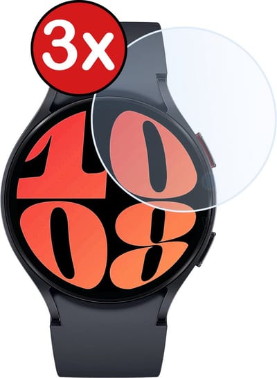 Screenprotector - 3 Stuks - Geschikt voor Samsung Watch 6 40 mm - Sterk & Shockproof - Tempered Glass - Gehard Glas - Beschermglas Screen Cover - Bescherm Protector voor Smartwatch