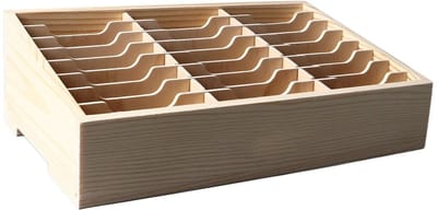 Dailygoods- Opbergdoos 24 Compartimenten - Houten Opbergdoos - Multifunctionele Organizer - Compacte Desktop Box - Duurzaam Materiaal - Stabiele Constructie - Opbergbox