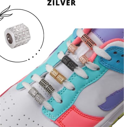Beste Veters - Schoenaccessoires - Veter gesp - Schoen accessoire - Schoen bedel - Schoen bedel zilver - Veter gesp zilver