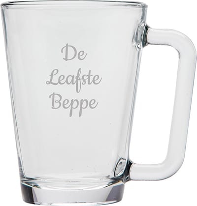 Gegraveerde theeglas 26cl De Leafste Beppe