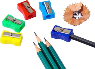 Puntenslijper kunststof gekleurd - willekeurig geleverd - 10 stuks