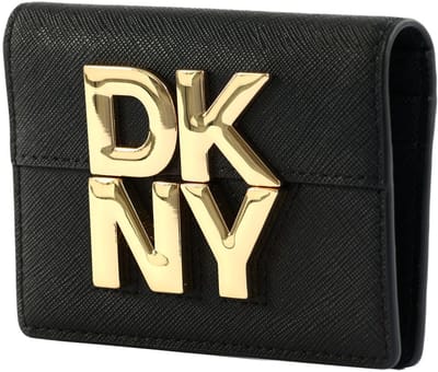 DKNY kaarthoes Echo Bifold Cardholder Blk / Gold zwart