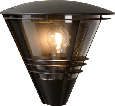Lucide LIVIA - Wandlamp Binnen/Buiten - 1xE27 - IP44 - Zwart