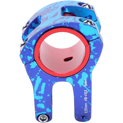 LUNJE 31.8 35x35mm Alliage d'Aluminium Potence de Guidon de Vélo Creuse Cyclisme Potence de Guidon Courte Violet Bleu pink