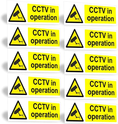 CCTV In Operatie Teken 10-Pack - Veiligheid Borden voor Binnen en Buiten
