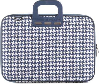 Bombata 15 inch Laptoptas 'Pied de Poule' - 15,6 inch - Stof - Blauw