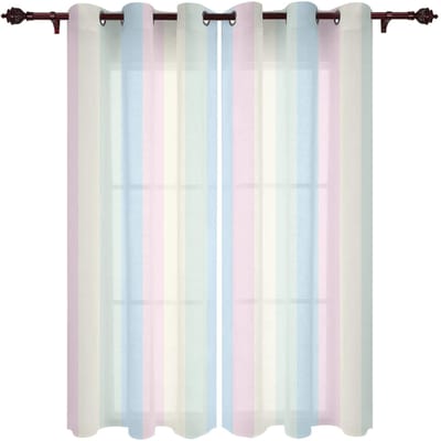 Moderne Gordijnen met Verloopstrepen voor Woonkamer Slaapkamer Gordijn Keuken Behandeling Jaloezieën Draperieën 70W x 100H(cm) x2