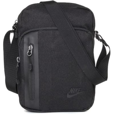 Nike Klassiek Logo Rits Polyester Schouder Crossbody Tas Uniseks tassen Zwart BA5268010 Black black