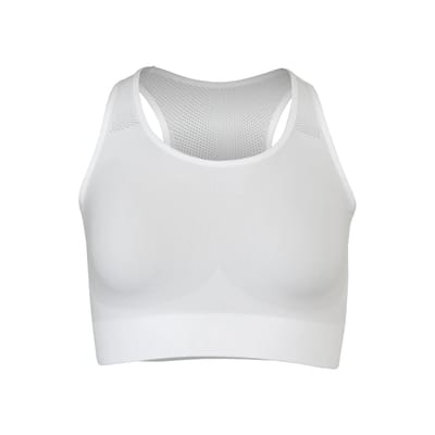 AGU Seamless Summerday - Sport BH - Dames - Naadloos ontwerp - Polypropyleen polyester mix - Ademend mesh ventilatie - Wit - XS