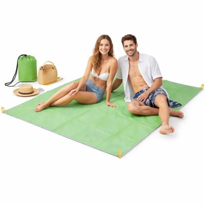 Lomera Zandvrije Strandmat - Strandmat - Stranddeken - Zandvrije Stranddeken - Picknickkleed - Picknickdeken - Strandkleed - Buitenkleed - Outdoor Kleed - Campingdeken - Campingmat - Anti Zandmat - Zandbestendige Strandmat