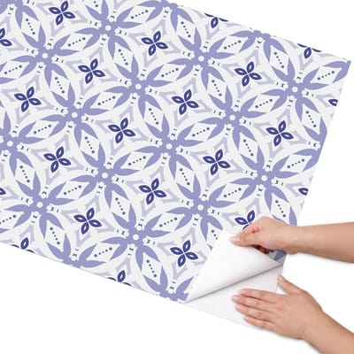 Coloray Meubel Wrap Folie - Wit Meubelfolie - 75x150 cm - Decoratiefolie Zelfklevend Geometrisch patroon - Meubelfolie Zelfklevend - Geometrische Meubelfolie - Wrapfolie Keuken - Wanddecoratie - Achtergronden en patronen
