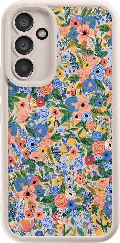 Casimoda® hoesje - Geschikt voor Samsung Galaxy A34 - Floral Garden - Zwart TPU Backcover - Bloemen - Multi