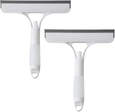 Douchewisser Set - Glasreiniger - Streeploos Reinigen - 3-in-1 Functionaliteit - 2 Stuks - Wit