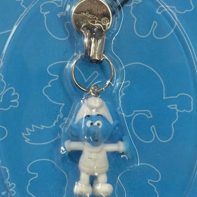 Mini figuurtje de smurfen - Maansmurf / Astrosmurf - Plastic 2,5 cm