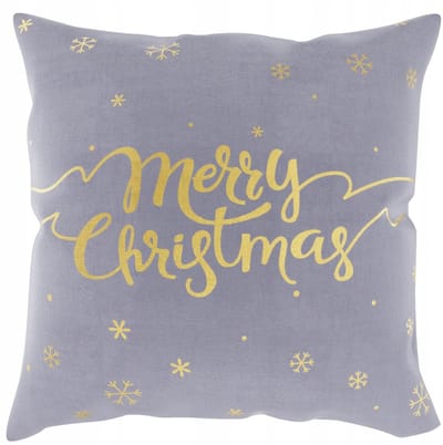Kerstkussenhoes 45x45cm Sneeuw Goud Merry Christmas Decoratie