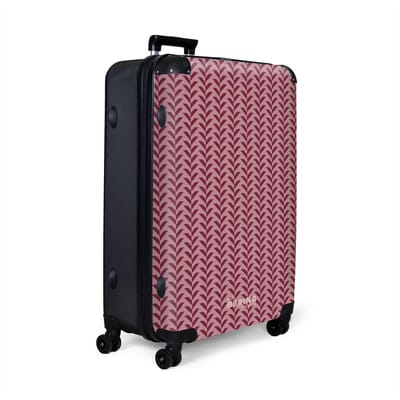 NoBoringSuitcases.com® - Koffer groot - Reiskoffer lichtgewicht - Paars patroon - Rolkoffer met 4 wielen - Grote trolley XL - 98 liter bagage