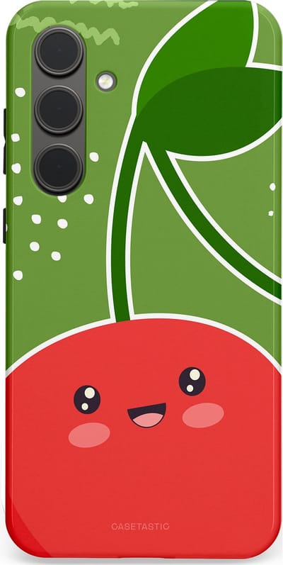 Casetastic Hoesje Geschikt voor Samsung S24 Plus - Stijlvolle Beschermende Duo-layer Case - Kersenkus