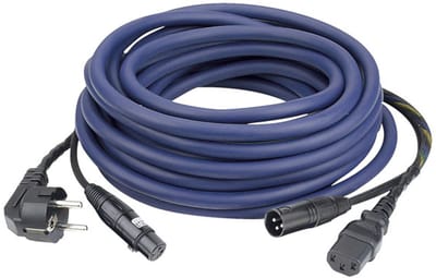 DAP FP08 Power-/signaalkabel 20m Schuko-IEC / XLR-XLR, AUDIO - Audiokabel