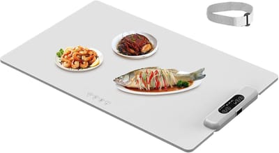 Verwarmingsmat Levensmiddelen - Elektrische Plaat - Buffet Warm Houden - Oprolbaar Met Timer - 60 x 38 cm - Grijs