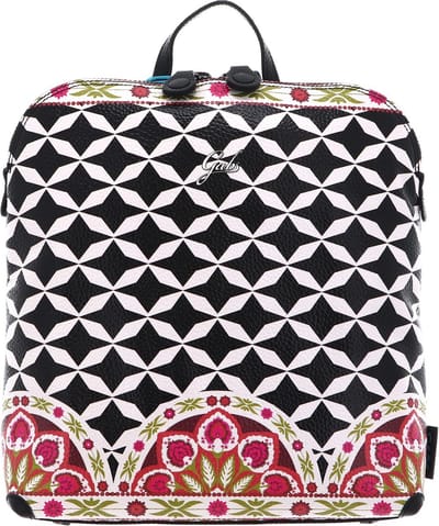 Gabs Leren Vrije tijd rugzak Rugzak Brigitte TG Wallpaper + Ruga Backpack Optical + Fiori Veelkleurig