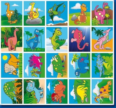 BELONINGSSTICKERS STAM FANTASIE DINO'S - 952 STUKS