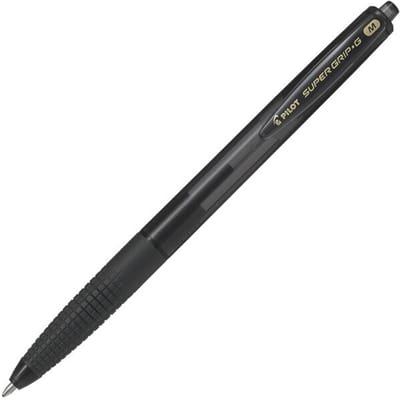 Pilot Super Grip G Zwart Intrekbare balpen met klembevestiging Medium