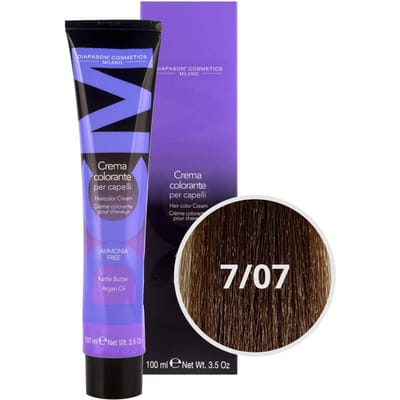 DCM Hair Color Cream Ammonia Free 7/07 Brown 100ml
