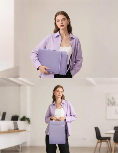 Laptop Sleeve 17-17.3 Inch voor Gaming Laptops - Bescherming, Draagtas, Lilac Paars voor Mannen en Vrouwen