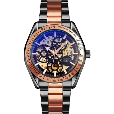 Invicta Objet D Art 69598 Herenhorloge - Automatisch Uurwerk - Roestvrij Staal met Zwarte Wijzerplaat - 43 mm