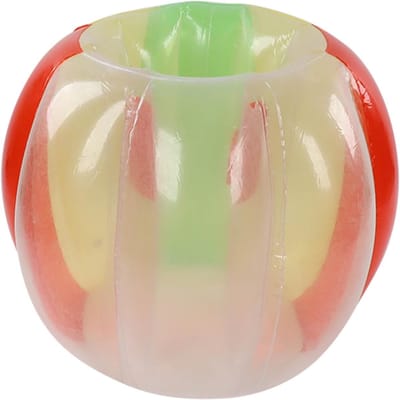 Opblaasbare Stootbal - Grote Buitenspeelbal - Familiepret Buiten - Duurzaam PVC Materiaal - 90x75cm - Rood Geel Groen