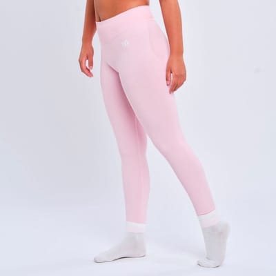 Euphoria Sportlegging Dames - Sportkleding Dames - Sportbroek Dames - Yoga Broek Dames - Pastel Roze - Maat S