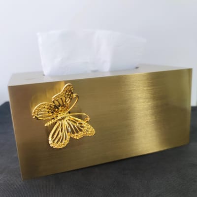 High-end Luxe Metalen Papieren Doos Huishouden Woonkamer Keuken Restaurant Hotel KTV Kantoor Desktop Opbergdoos