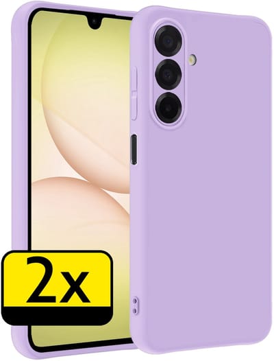 Hoesje - 2 Stuks - Geschikt voor Samsung Galaxy A17 - Sterk & Shockproof - Case Siliconen - Back Cover - Telefoon Hoes - Telefoonhoesjes - Lila