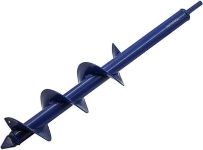 Grondboor - Bodemboor Tuin - Gaten Boren - Heavy Duty Staal - 80x450mm - Blauw