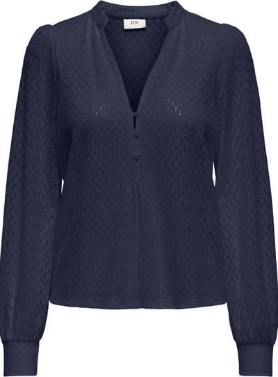 Jacqueline de Yong Blouse Jdyhero L/s Lace Top Jrs 15333672 Black Iris Dames Maat - L