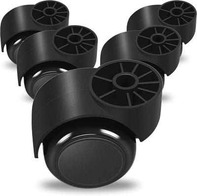 Zwenkwielen - Meubelwielen - Stoel Reparatie - Stille Dubbele Wielen - 5 stuks - Zwart