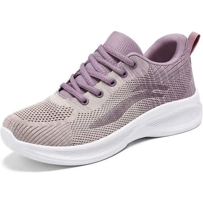 Lente en Herfst Sport Dames Schoenen Nieuwe Verloop Casual Sportschoenen Mesh Ademend Zachte Zool Dames Schoenen 36 gray
