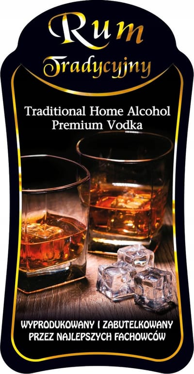 Bimberek - Decoratieve Fles - 500ml - Traditionele Rum - Sterk Glas