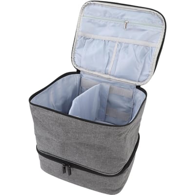 Nagellak Organizer Tas Houdt 30 Flessen Nagellak Dubbele Laag Verhoogde Nagelbenodigdheden Organizer Grote Capaciteit white