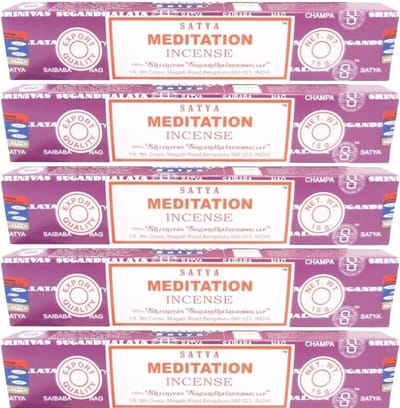 5x Nag Champa wierook Meditation 15 gram