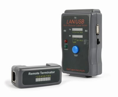 Kabeltester voor RJ11, RJ45 & USB