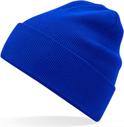 Muts - Beanie - Duurzame muts - 'Organic Cotton Original Cuffed Beanie' - Gehaakt - Wintermuts - Warm - Organisch katoen - Kobaltblauw - Jonyx