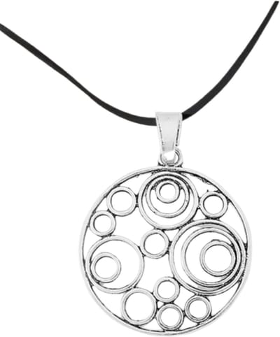 Ketting Eva zilverkleur verstelbaar rondjes - Charme Bijoux