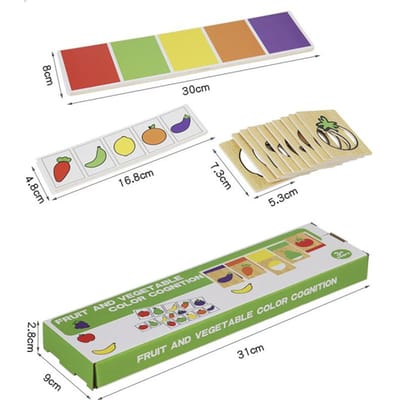 Houten Montessori Vroege Educatie Fruit Groente Koppelen Puzzel Kinderen Kleurherkenning Spel Educatief Speelgoed Voor Kinderen